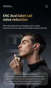 MSL M6 Touch Screen Earbuds - Bluetooth 5.3 with ANC and ENC