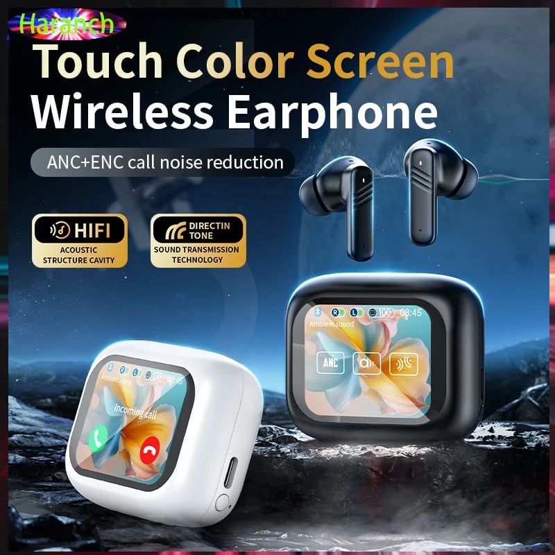 MSL M6 Touch Screen Earbuds - Bluetooth 5.3 with ANC and ENC
