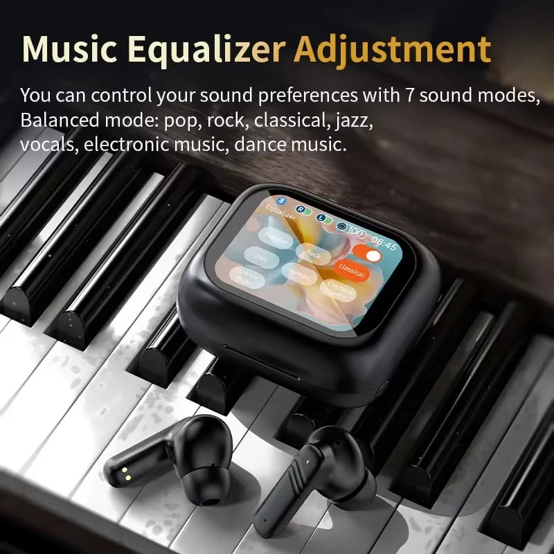 MSL M6 Touch Screen Earbuds - Bluetooth 5.3 with ANC and ENC