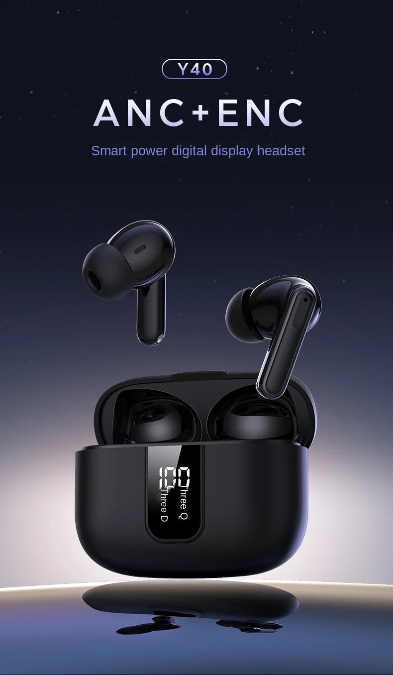 MSL Pro Max Wireless Bluetooth Earphones - TWS with ANC and Digital Display