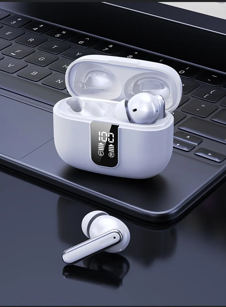 MSL Pro Max Wireless Bluetooth Earphones - TWS with ANC and Digital Display