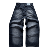 Image 2 of Black Baggy Denim Jeans