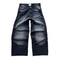 Image 1 of Black Baggy Denim Jeans