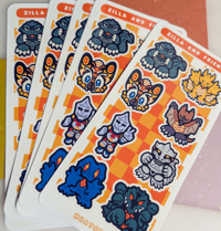 Image 2 of Zilla And Friends Sticker Sheet