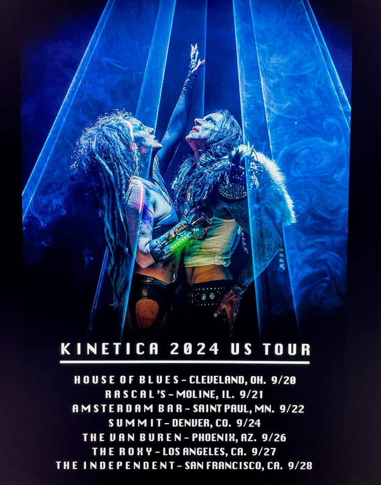Image of OFFICIAL - BEASTO BLANCO - HAND SIGNED 2024 "KINETICA" US TOUR POSTER