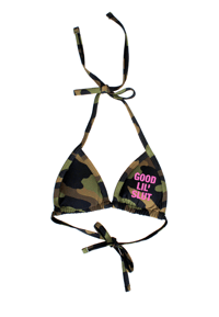 Image 1 of GOOD LIL' SLUT CAMO BIKINI TOP