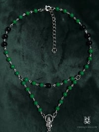 Image 2 of Green & Black Mini Rosary
