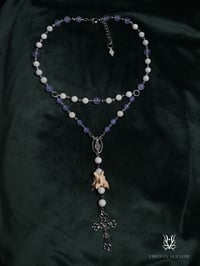 Image 2 of Lavender & White Bone Rosary