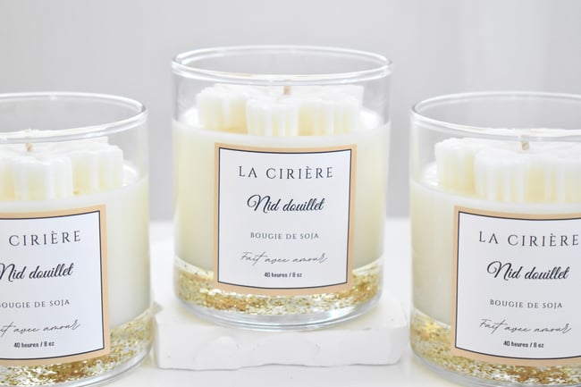 Bougie flocon or