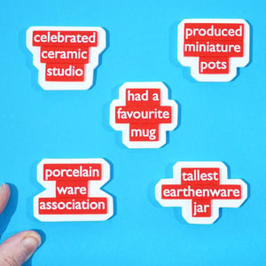 Image of Random Phrase Brooches Group 12