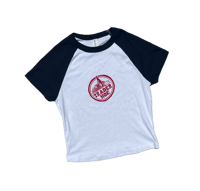 Image 1 of trader hoe raglan baby tee