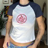 Image 3 of trader hoe raglan baby tee
