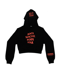 ANTI       SOCIAL       STAR       CROPPED       HOODIE     