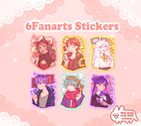 Image 1 of  6Fanarts Stickers ✦ Catra/707/Charlotte/Garry/Sou/Stocking