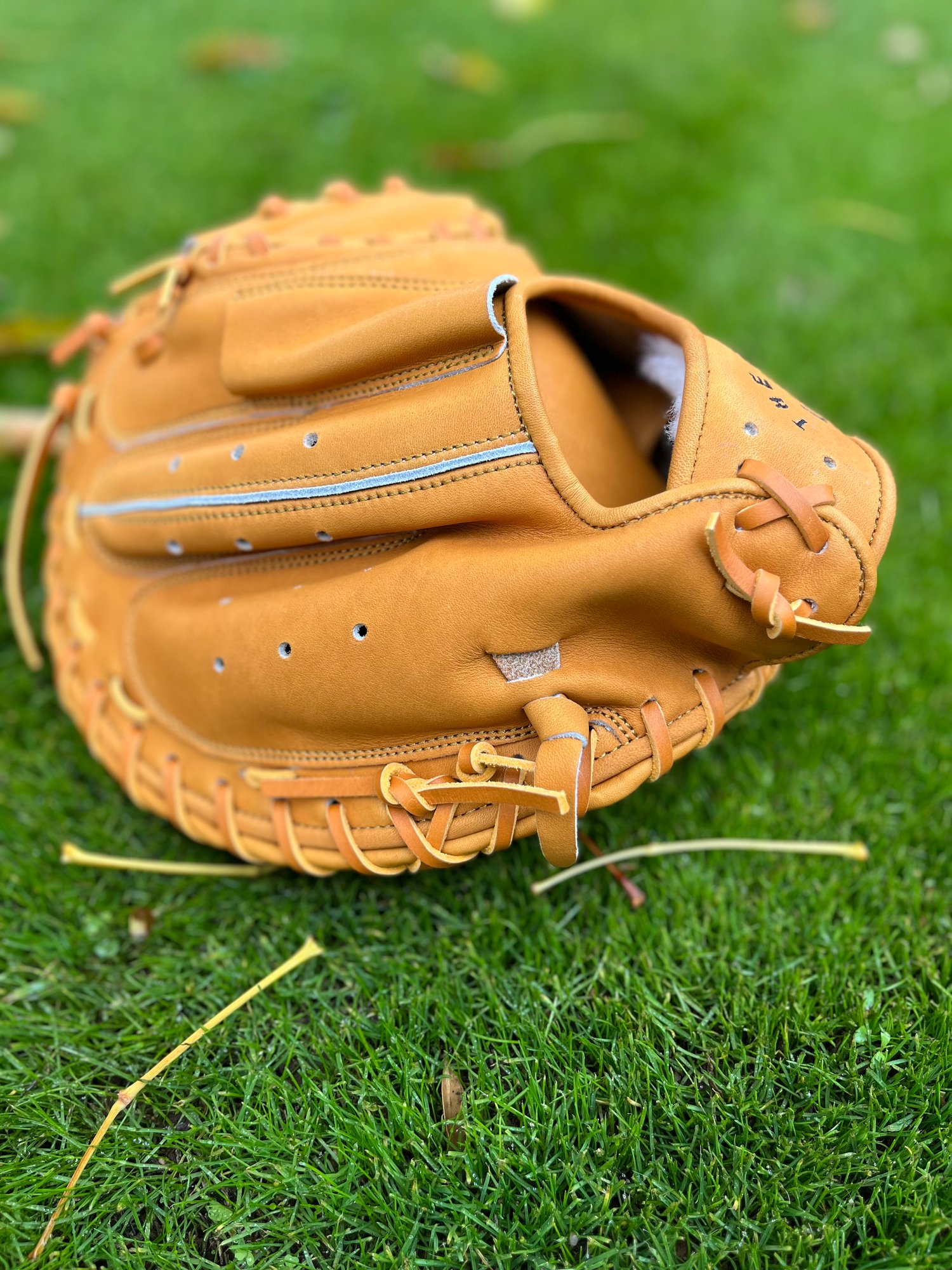 Image of 33.5" Tan/Tan Catcher's Mitt with Index hood