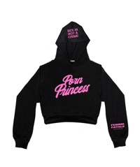 Image 2 of SUPER HOT PRINCESS CROPPED HOODIE