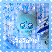 Image 1 of sesame the cat❄️ plushie