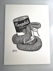 Image of Original Inktober 2019 Drawing - Campbell's Snake Soup