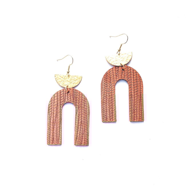 Soren Brown Suede Earrings