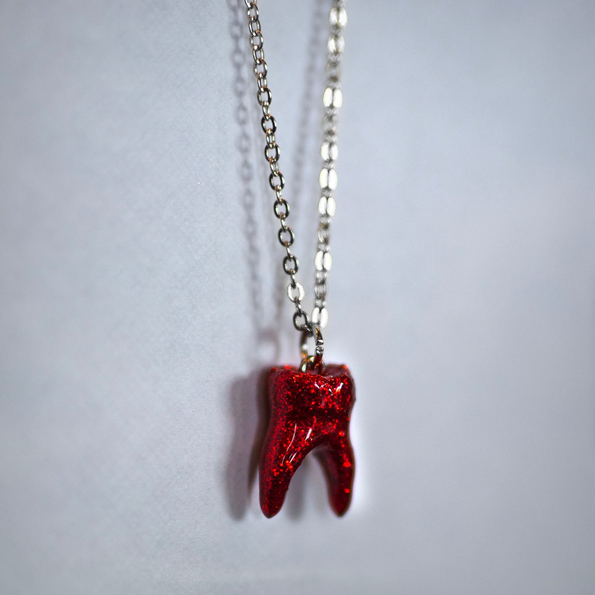 LIMITED EDITION: 2-Root molar necklace in Ruby