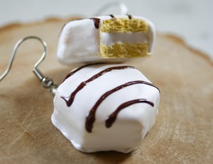 Image of Zebra cake earrings 