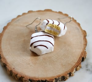 Image of Zebra cake earrings 