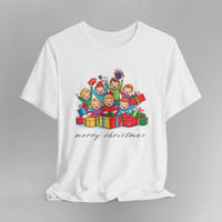 Image 1 of Smiling Children Celebrating Christmas Short Sleeve T-shirt