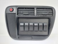 Image 4 of 1999-2000 Honda Civic Radio Rocker Switch Panel / Switch Plate