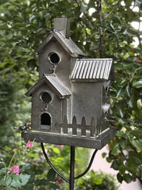 Image 3 of Verdigris Three Storey Birdhouse