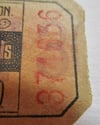 World's Columbian Expo Wellington Restaurants Ticket with Rare Overprint 