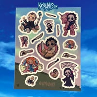 slasher sticker sheet