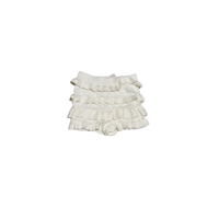 White Ruffle shorts 