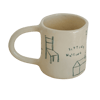 handbuilt scribble mug - slow moments (green)