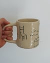 handbuilt scribble mug - slow moments (green)