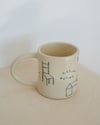 handbuilt scribble mug - slow moments (green)