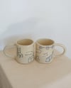 handbuilt scribble mug - slow moments (green)