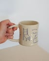 handbuilt scribble mug - slow moments (blue)