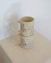 handbuilt scribble mug - slow moments (blue)