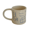 handbuilt scribble mug - slow moments (blue)