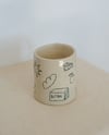 handbuilt scribble mug - supper club (green)