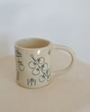 handbuilt scribble mug - supper club (green)