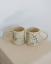 handbuilt scribble mug - supper club (green)