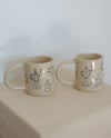 handbuilt scribble mug - supper club (blue)