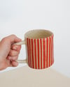 red stripe mug