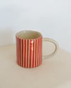 red stripe mug