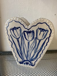 Image 2 of Heart Vase tulip and flowers 🌷 SECOND