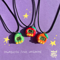 Tamagotchi fruit necklaces 