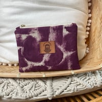 Image 4 of Pochettes zippées Salem "Damier violet","Feuilles roses","Prune","Orange sanguine"
