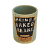 baked bean can cup - light green