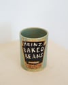 baked bean can cup - light green